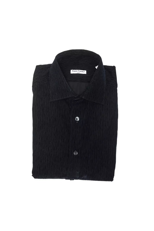 Robert Friedman Men's Black Cotton Shirt