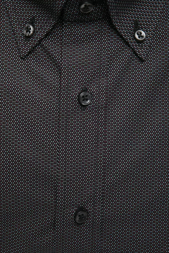 Robert Friedman Men's Black Cotton Shirt