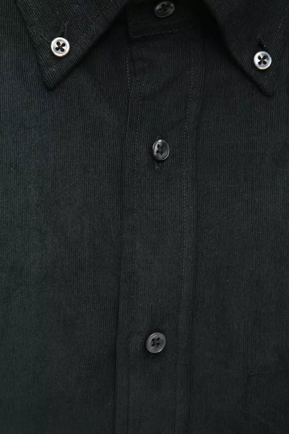 Robert Friedman Men's Black Cotton Shirt