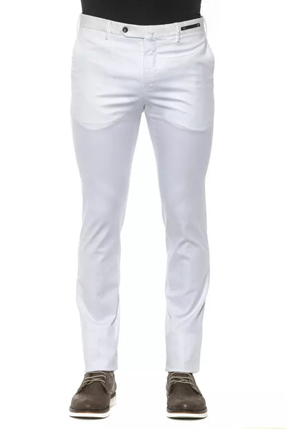 White Cotton PT Torino Super Slim Men’s Trousers