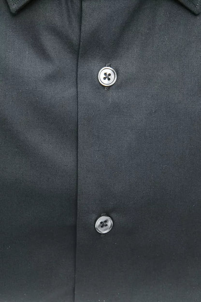 Robert Friedman Men's Black Cotton Shirt