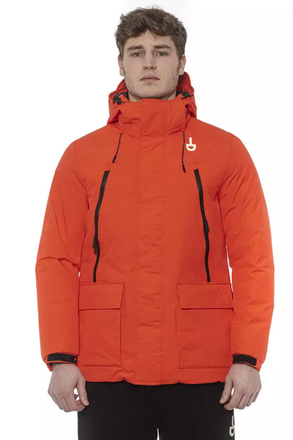 Red Tond Men's Water-Repellent Jacket with Hood