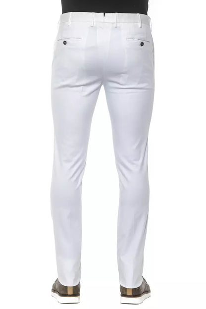 White Cotton PT Torino Super Slim Men’s Trousers