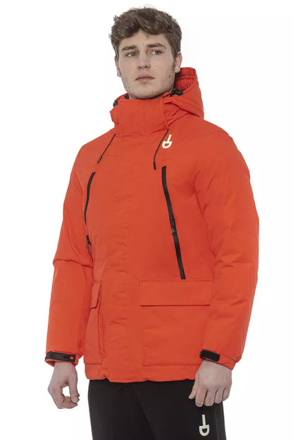 Red Tond Men's Water-Repellent Jacket with Hood