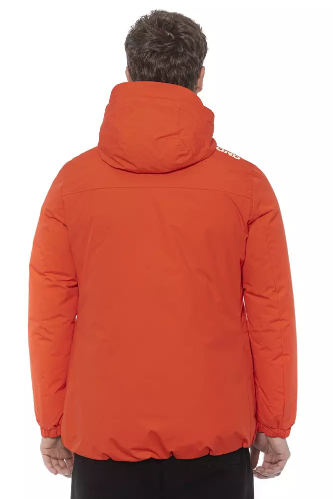 Red Tond Men's Water-Repellent Jacket with Hood