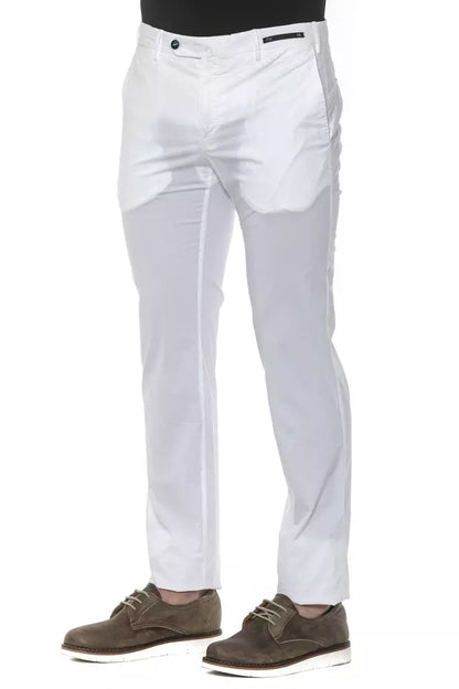 White Cotton PT Torino Super Slim Men’s Trousers