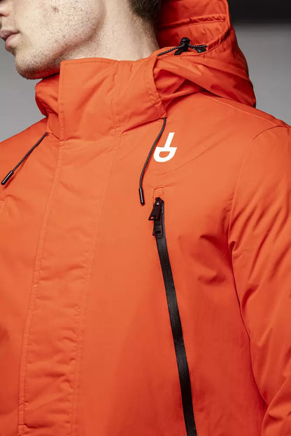 Red Tond Men's Water-Repellent Jacket with Hood