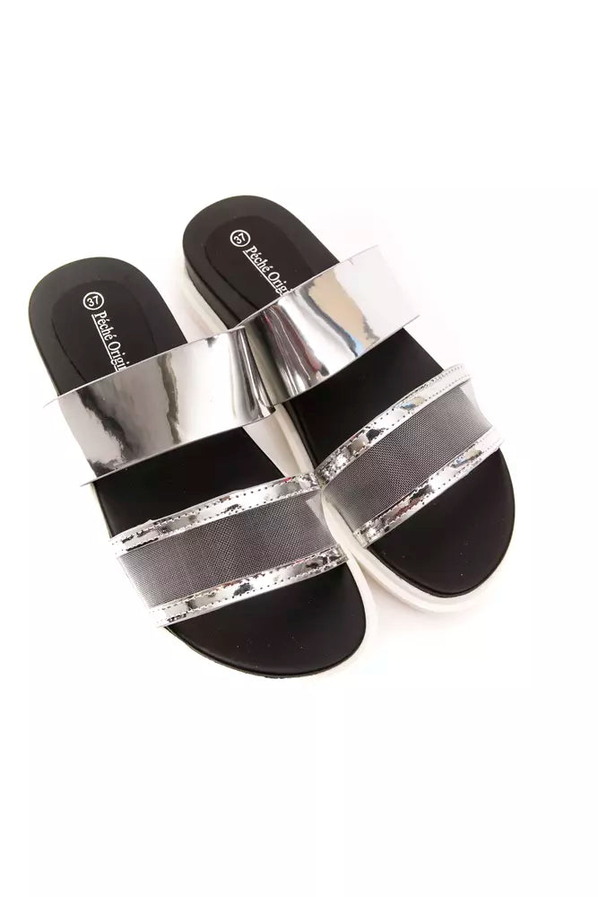 Péché Originel Silver Polyurethane Sandal