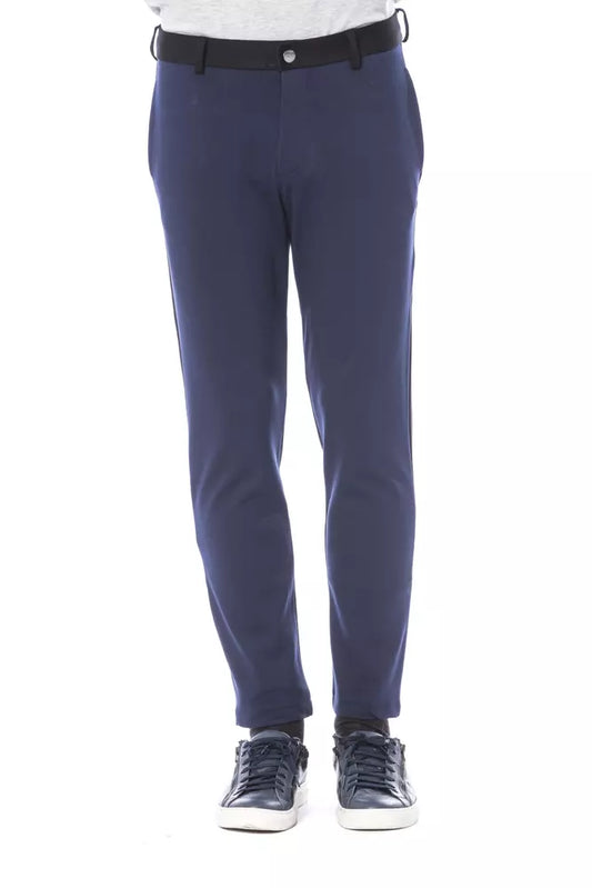 Blue & Navy Verri Men's Slim Fit Pants