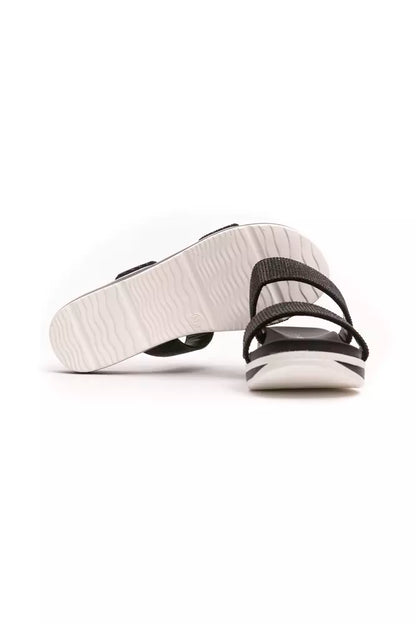 Péché Originel Black Polyurethane Low Sandals