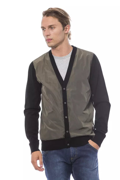 Black & Green Verri Men's V-neck Cardigan