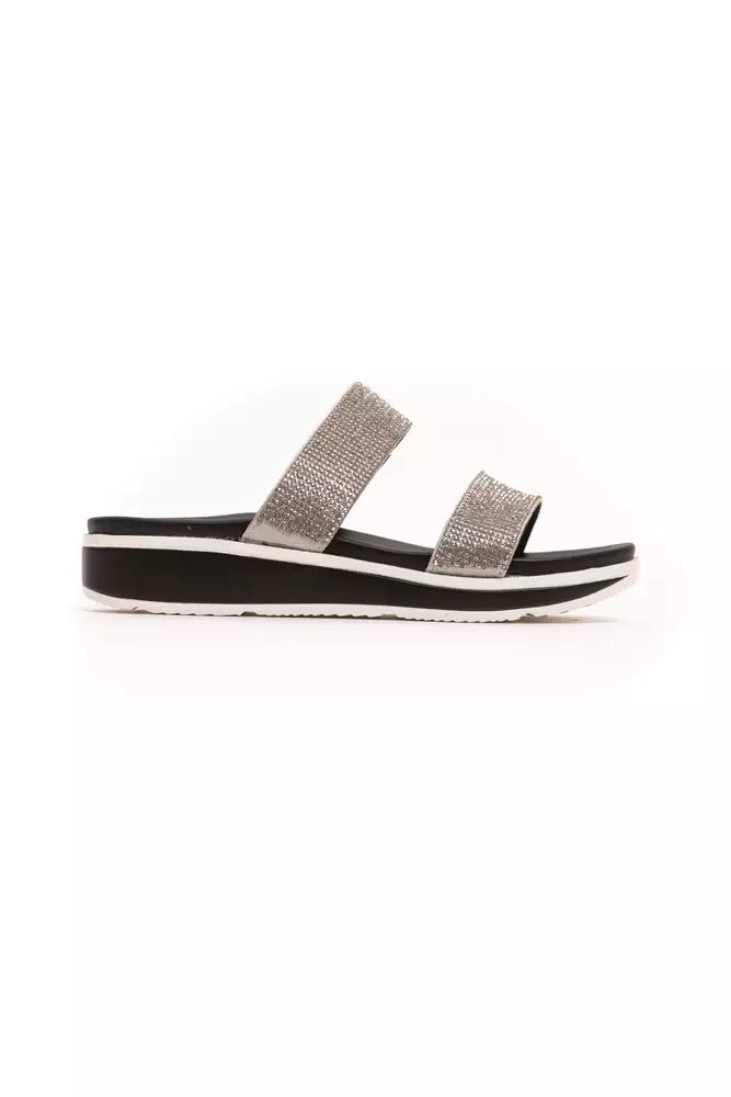 Péché Originel Women's Silver Textile Sandal