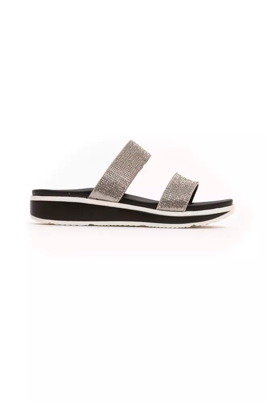 Péché Originel Women's Silver Textile Sandal