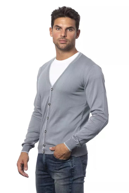 Grey Verri Men's V-neck Cardigan