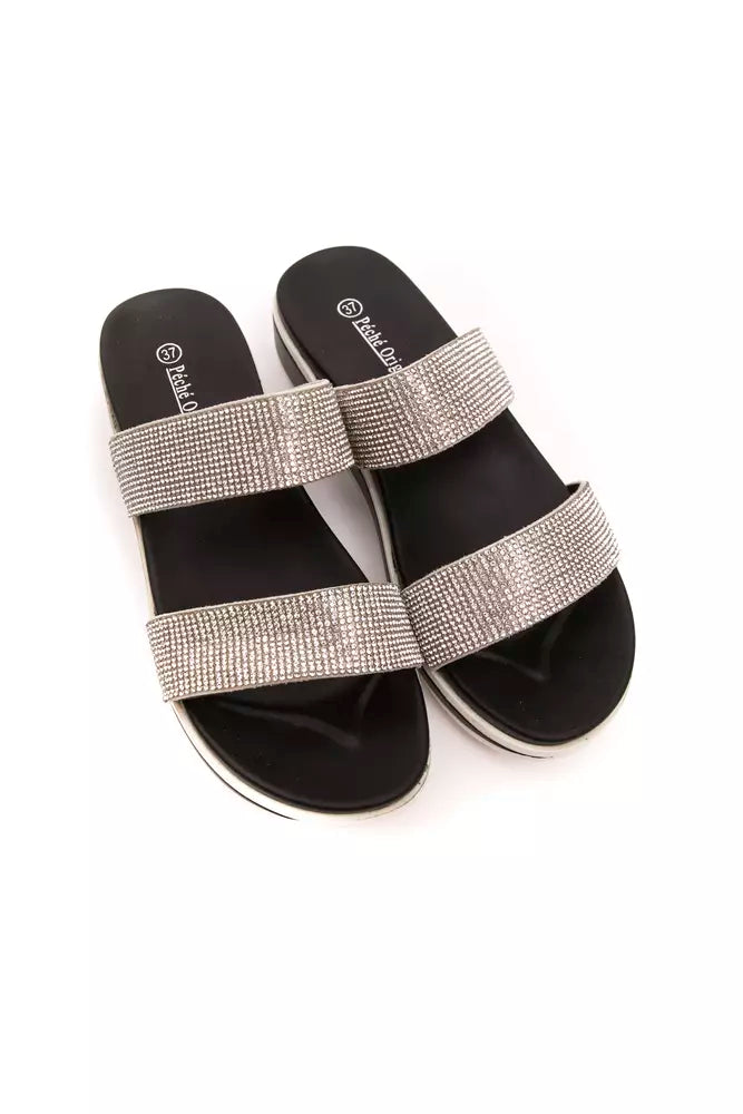 Péché Originel Women's Silver Textile Sandal
