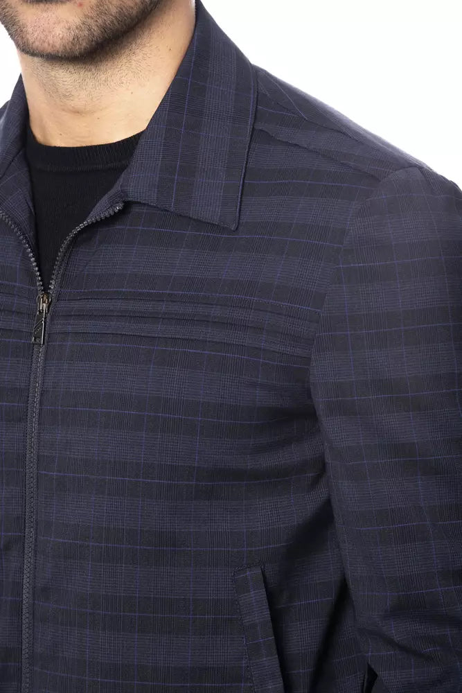 Verri Men's Blue Wool Light Jacket