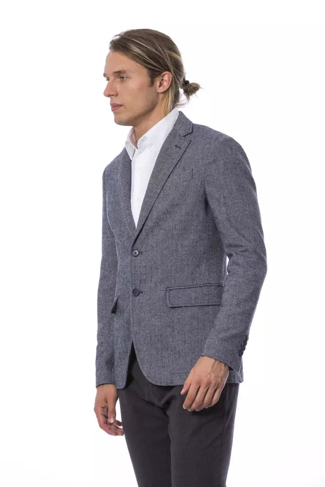 Blue Polyester Blazer