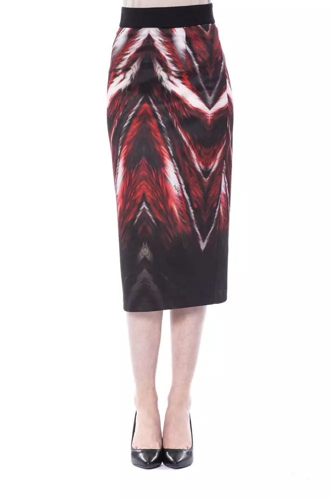 Byblos Multicolour Graphic Print Polyester Midi Skirt