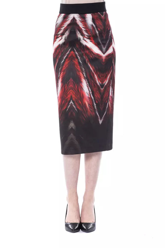Byblos Multicolour Graphic Print Polyester Midi Skirt