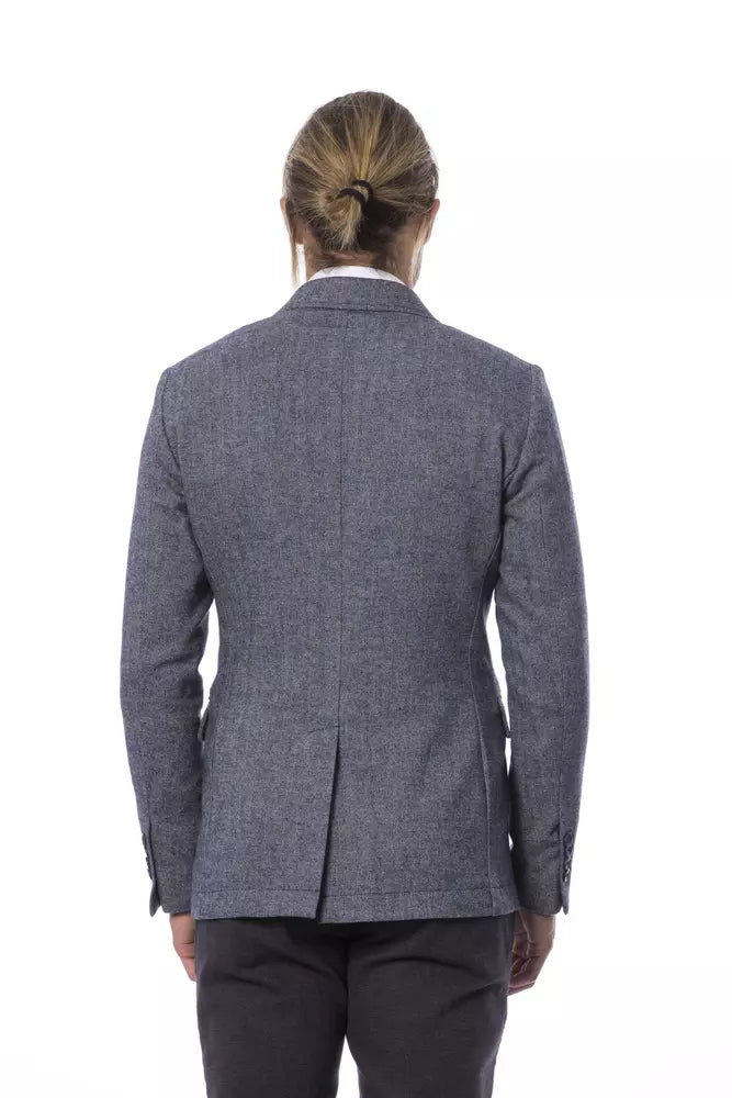 Blue Polyester Blazer
