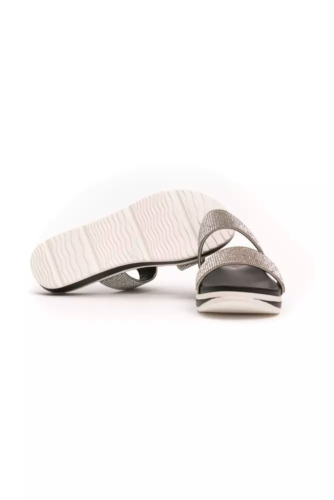 Péché Originel Women's Silver Textile Sandal