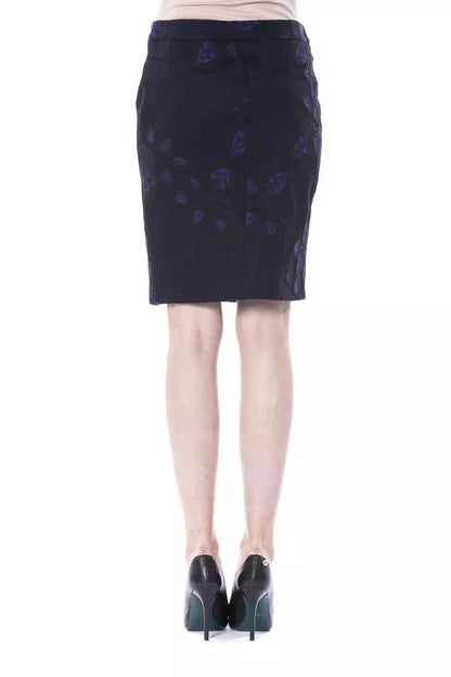 Byblos Black Cotton Above the Knee Skirt
