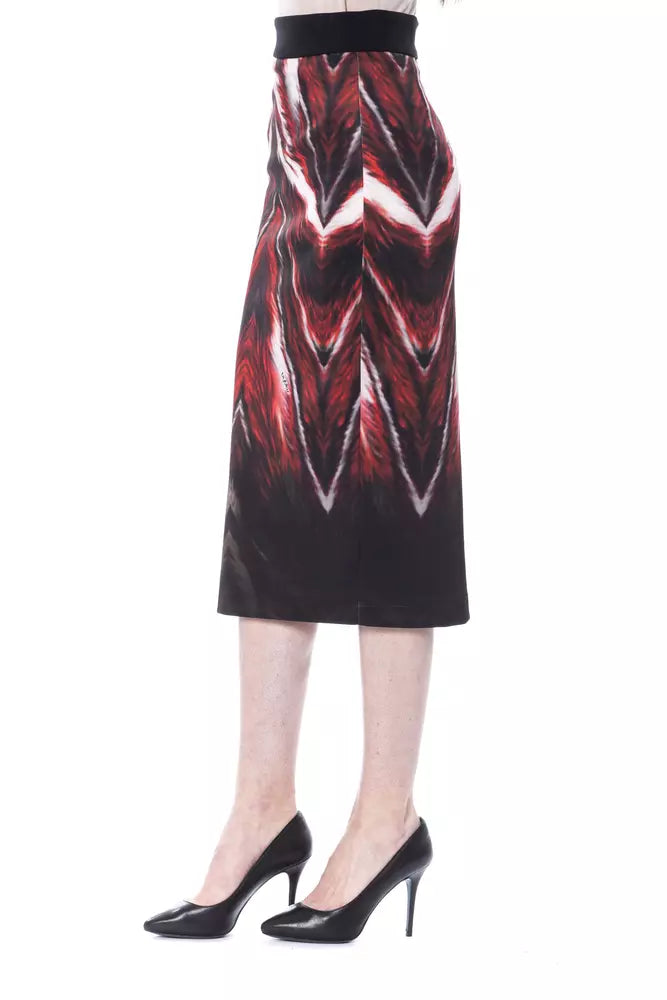 Byblos Multicolour Graphic Print Polyester Midi Skirt
