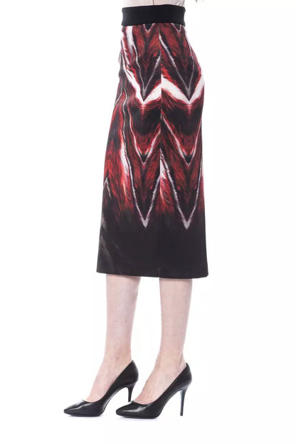 Byblos Multicolour Graphic Print Polyester Midi Skirt