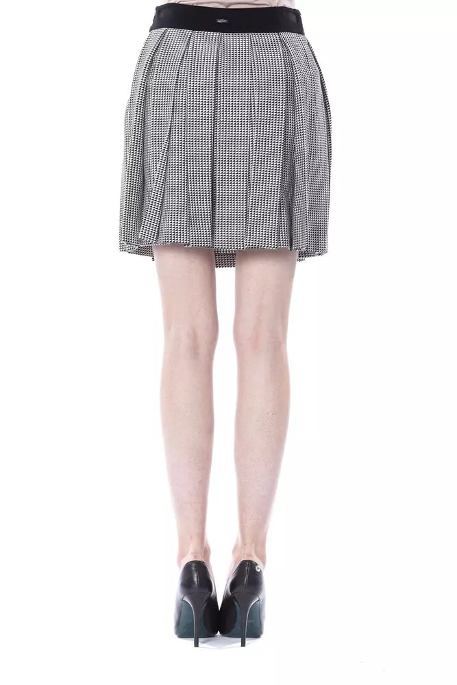Byblos Black/White Viscose Skirt