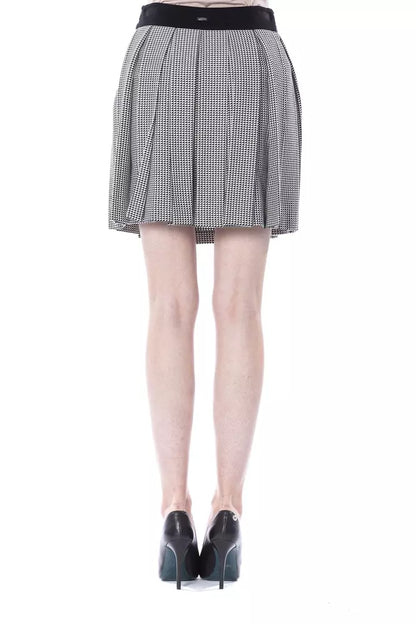 Byblos Black/White Viscose Skirt