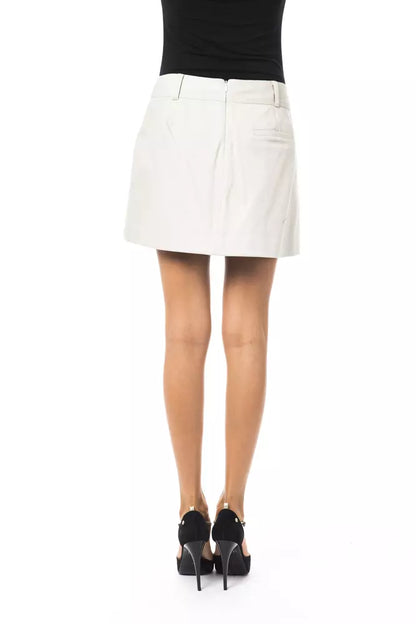 Byblos Grey Cotton Mini Skirt