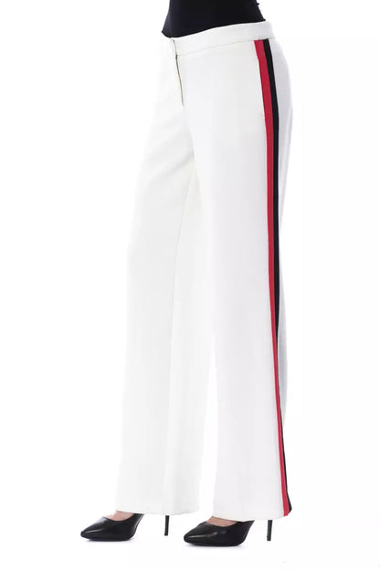 White Pants with Lateral Stripes