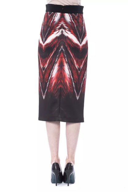 Byblos Multicolour Graphic Print Polyester Midi Skirt