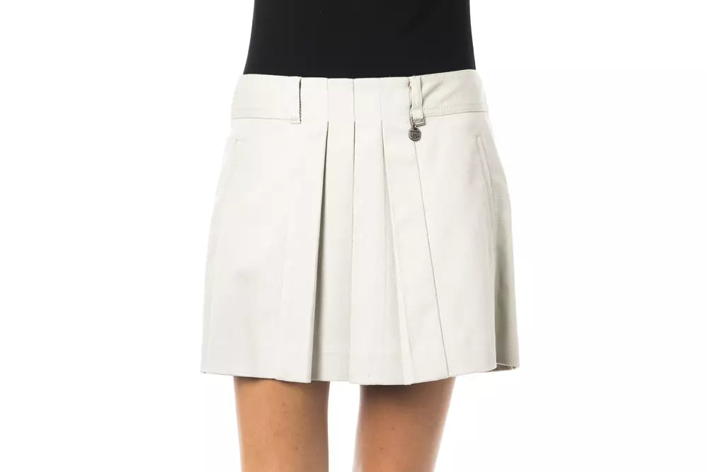 Byblos Grey Cotton Mini Skirt