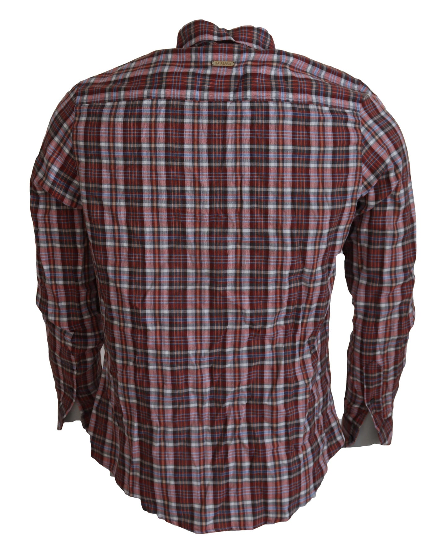 GF Ferre Men's Multicolor Checkered Cotton Long Sleeves Casual Shirt