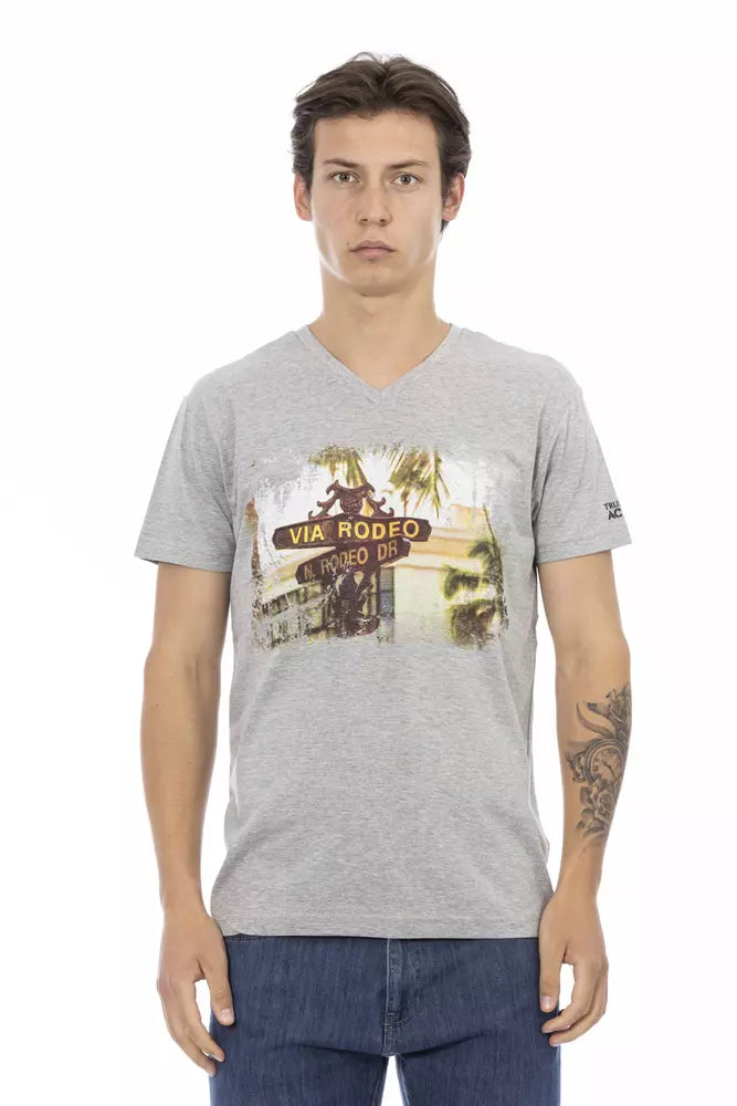 Trussardi Action Men's Grey Cotton T-Shirt