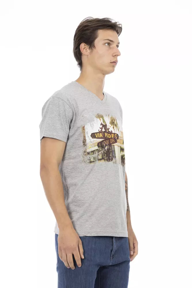 Trussardi Action Men's Grey Cotton T-Shirt