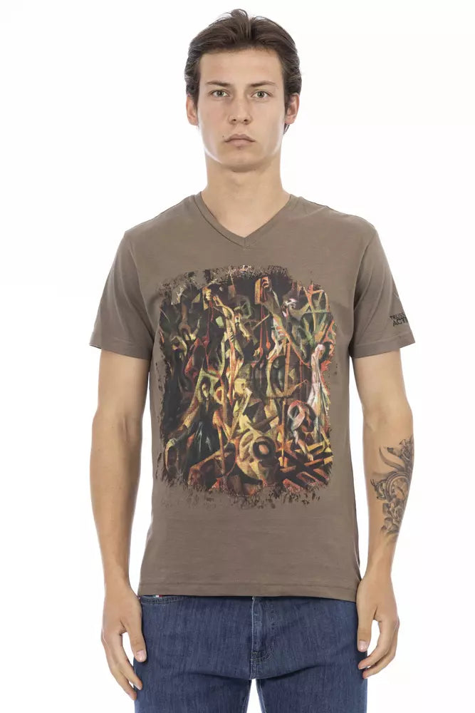 Trussardi Action Men's Brown Cotton T-Shirt