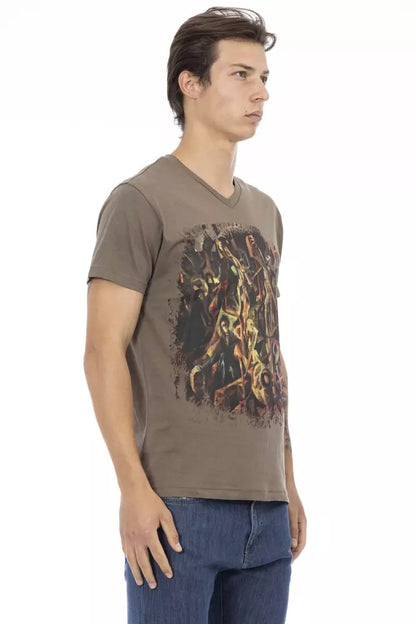 Trussardi Action Men's Brown Cotton T-Shirt