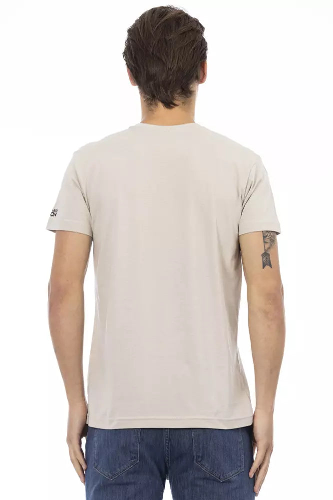 Trussardi Action Men's Beige Cotton T-Shirt