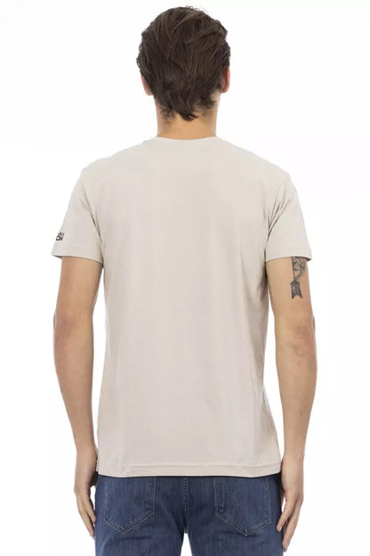 Trussardi Action Men's Beige Cotton T-Shirt