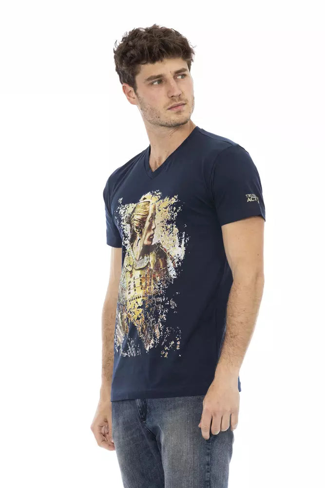 Trussardi Action Men's Blue Cotton T-Shirt