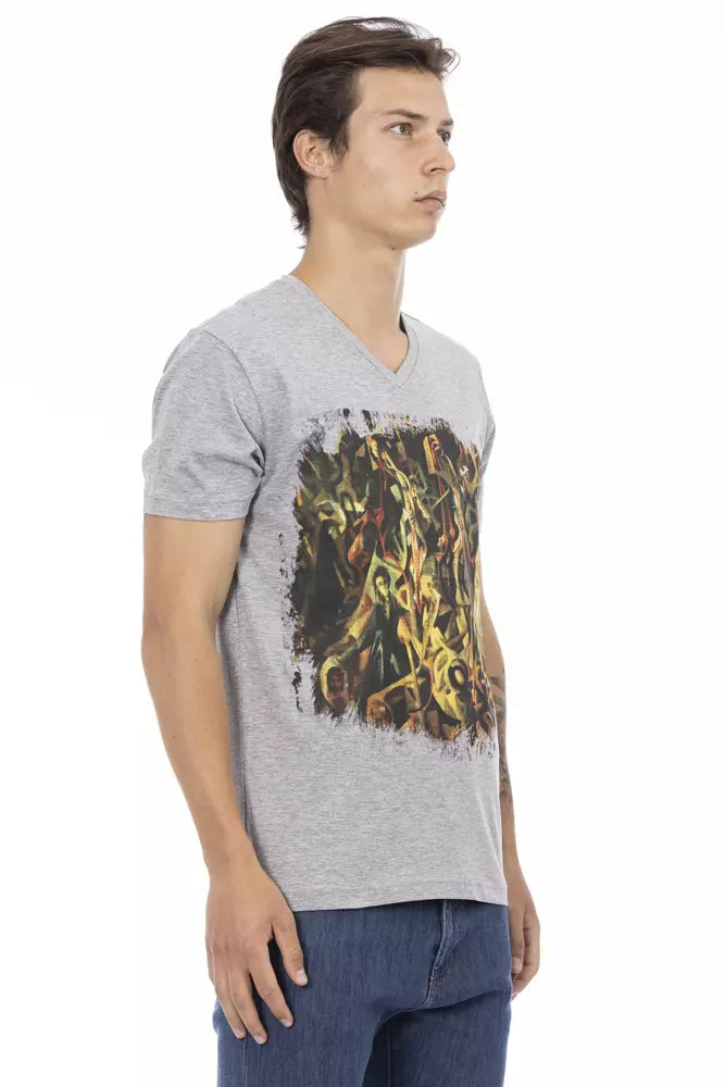 Trussardi Action Men's Grey Cotton T-Shirt