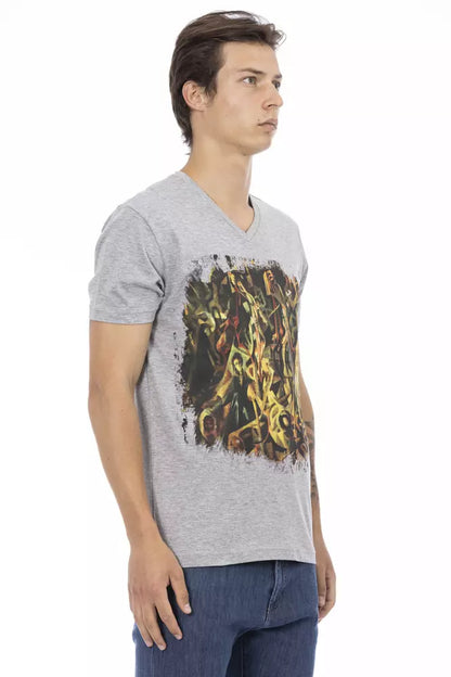 Trussardi Action Men's Grey Cotton T-Shirt
