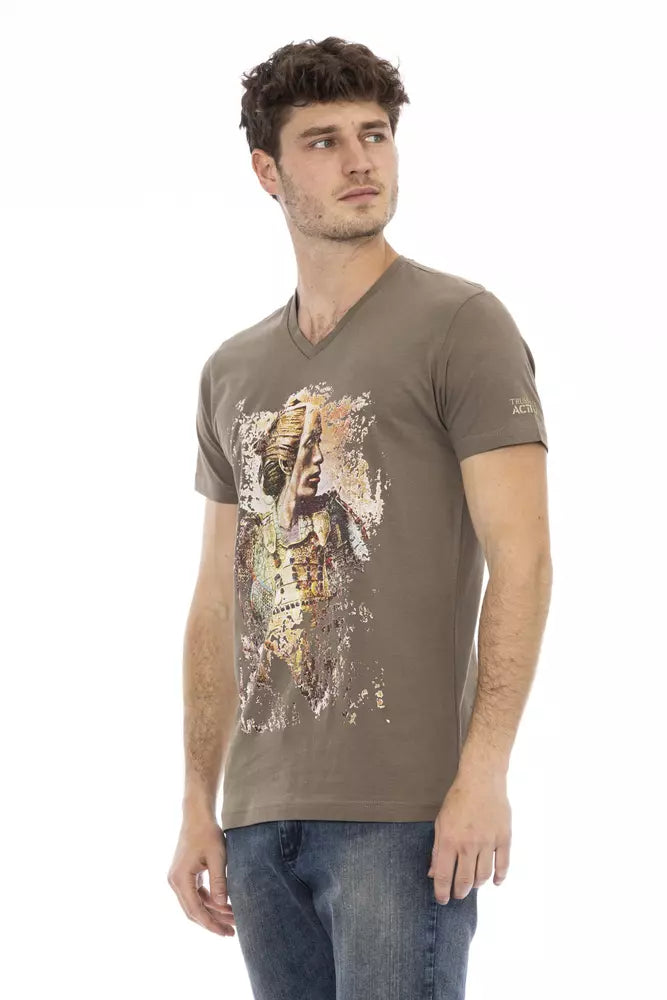Trussardi Action Men's Brown Cotton T-Shirt