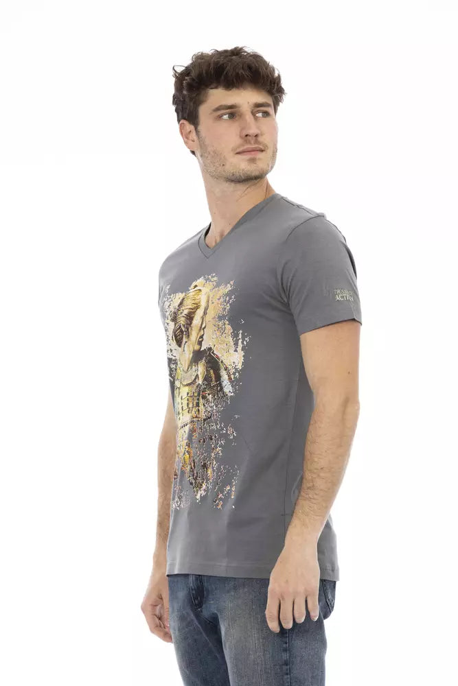 Trussardi Action Men's Grey Cotton T-Shirt