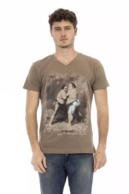 Trussardi Action Men's Brown Cotton T-Shirt