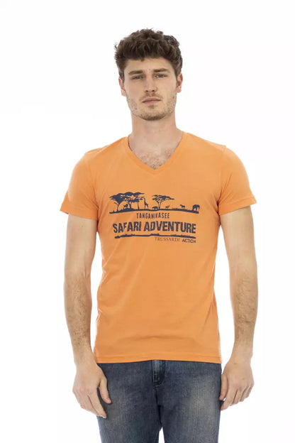 Trussardi Action Men's Orange Cotton T-Shirt