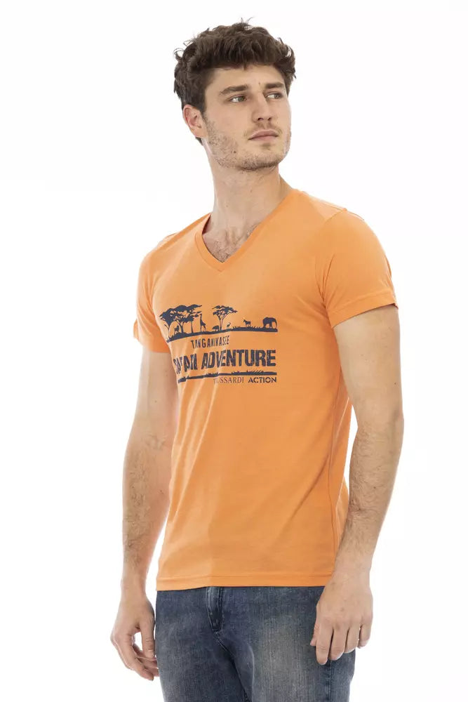 Trussardi Action Men's Orange Cotton T-Shirt