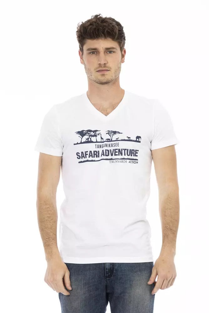 Trussardi Action Men's White Cotton T-Shirt